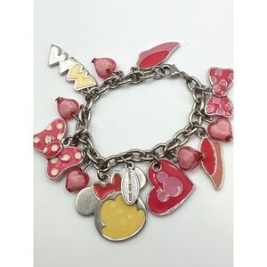 Disney Charm Bracelet 6"‎ Silver Plated Fine Jewelry Collection Tagged w/box